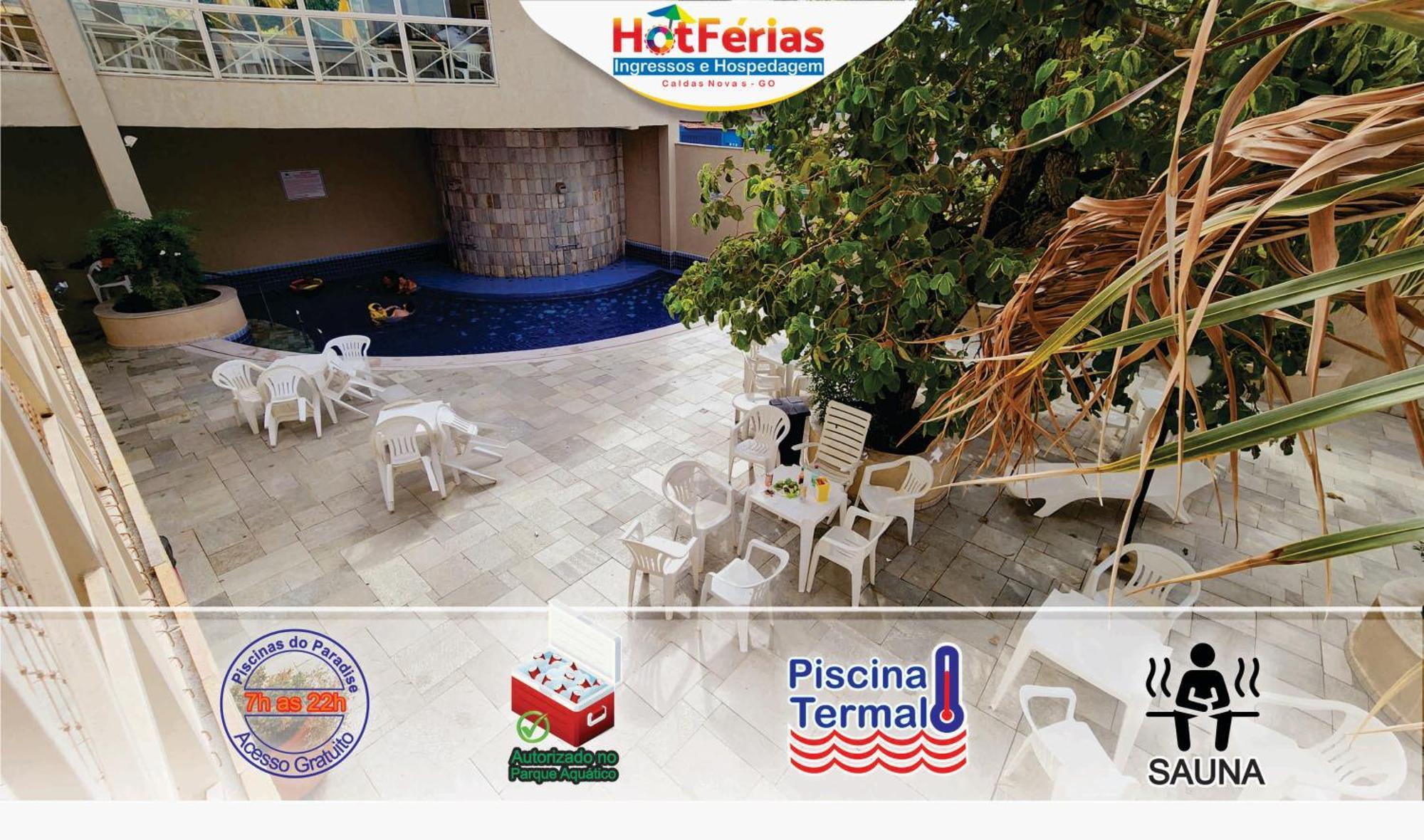 Flat Paradise, Piscinas Termais, Proximo Ao Centro - Hotferias Caldas Novas Exterior foto