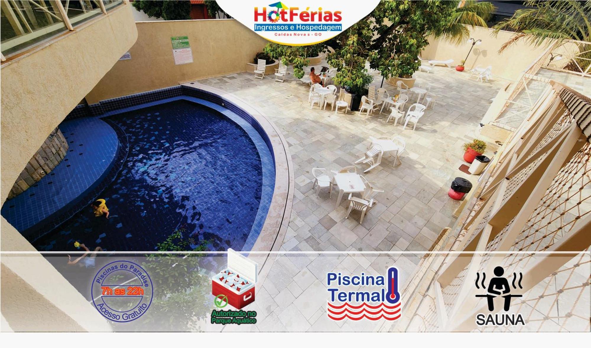 Flat Paradise, Piscinas Termais, Proximo Ao Centro - Hotferias Caldas Novas Exterior foto
