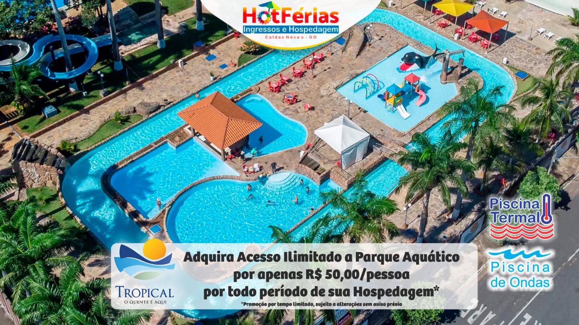 Flat Paradise, Piscinas Termais, Proximo Ao Centro - Hotferias Caldas Novas Exterior foto