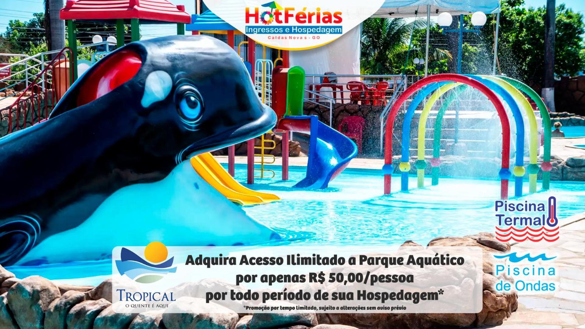 Flat Paradise, Piscinas Termais, Proximo Ao Centro - Hotferias Caldas Novas Exterior foto
